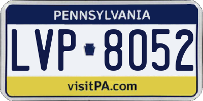 PA license plate LVP8052