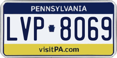 PA license plate LVP8069