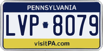 PA license plate LVP8079