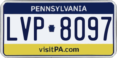 PA license plate LVP8097