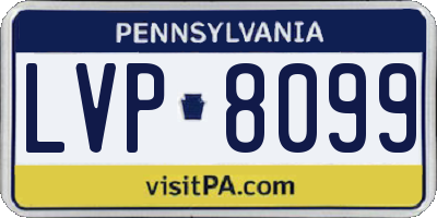 PA license plate LVP8099