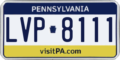 PA license plate LVP8111
