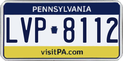 PA license plate LVP8112