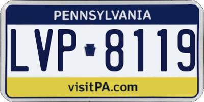 PA license plate LVP8119