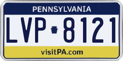 PA license plate LVP8121