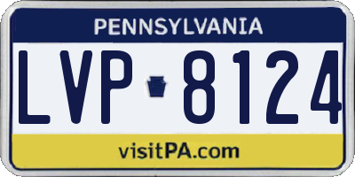 PA license plate LVP8124