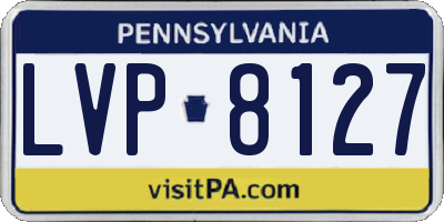 PA license plate LVP8127