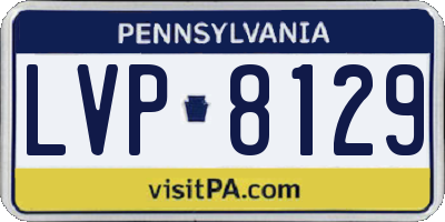 PA license plate LVP8129