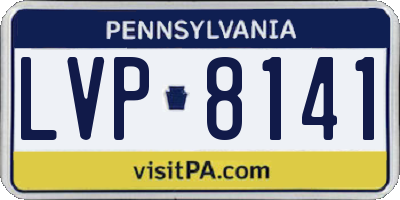 PA license plate LVP8141