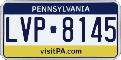 PA license plate LVP8145