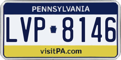 PA license plate LVP8146