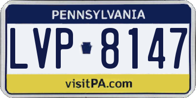 PA license plate LVP8147