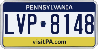 PA license plate LVP8148