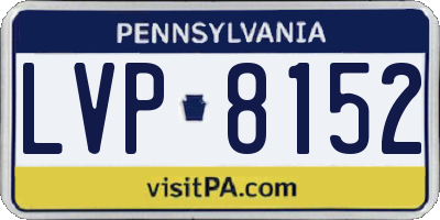 PA license plate LVP8152