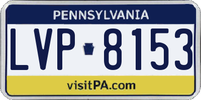 PA license plate LVP8153