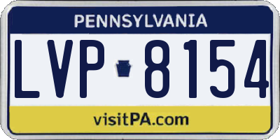 PA license plate LVP8154