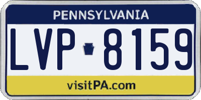 PA license plate LVP8159
