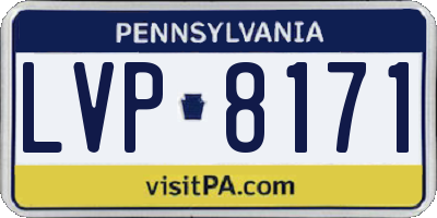 PA license plate LVP8171