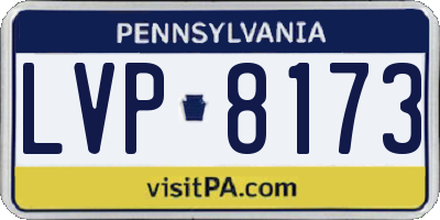 PA license plate LVP8173