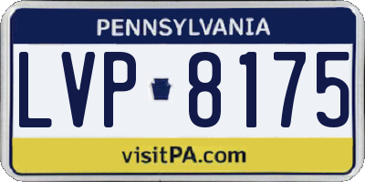PA license plate LVP8175