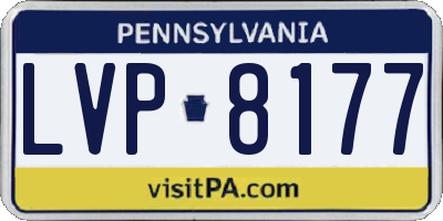 PA license plate LVP8177