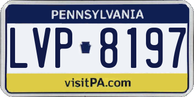 PA license plate LVP8197