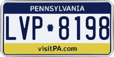 PA license plate LVP8198