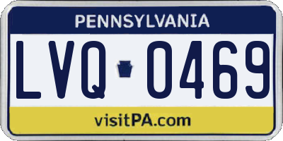 PA license plate LVQ0469