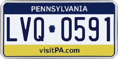 PA license plate LVQ0591