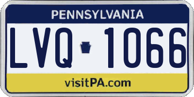 PA license plate LVQ1066