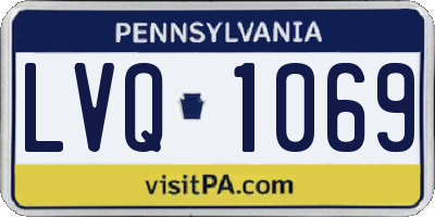 PA license plate LVQ1069