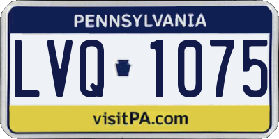 PA license plate LVQ1075