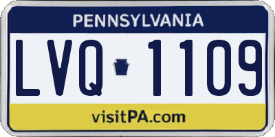 PA license plate LVQ1109