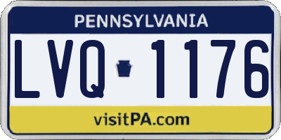 PA license plate LVQ1176