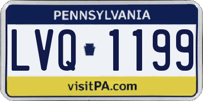 PA license plate LVQ1199