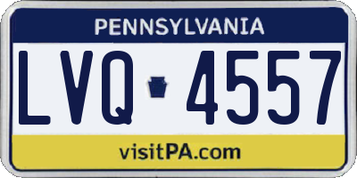 PA license plate LVQ4557