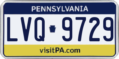 PA license plate LVQ9729