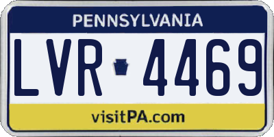 PA license plate LVR4469