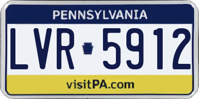 PA license plate LVR5912