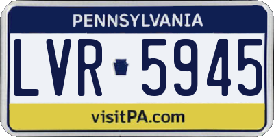 PA license plate LVR5945