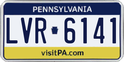 PA license plate LVR6141