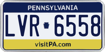 PA license plate LVR6558