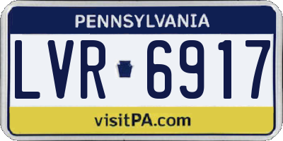 PA license plate LVR6917
