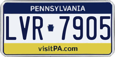 PA license plate LVR7905