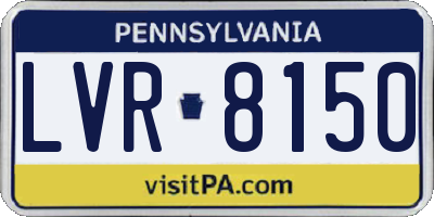 PA license plate LVR8150