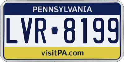 PA license plate LVR8199