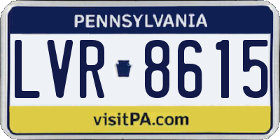 PA license plate LVR8615