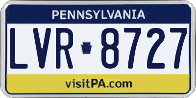 PA license plate LVR8727