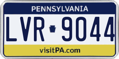 PA license plate LVR9044