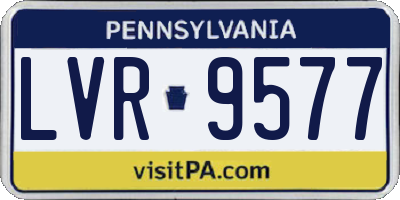 PA license plate LVR9577